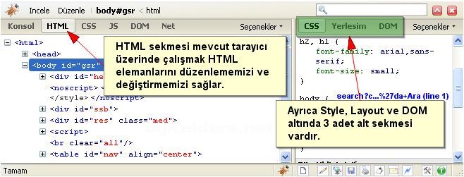 Firebug Eklentisi Kurulumu Ve &Ouml;zellikleri