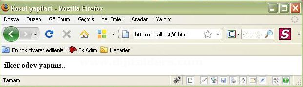 JavaScript if, else if Ve Kısa karşılaştırma