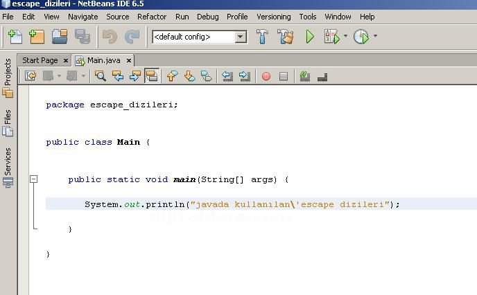Java Da Kullanılan Escape Dizileri Escape Dizi &Ouml;rnekleri