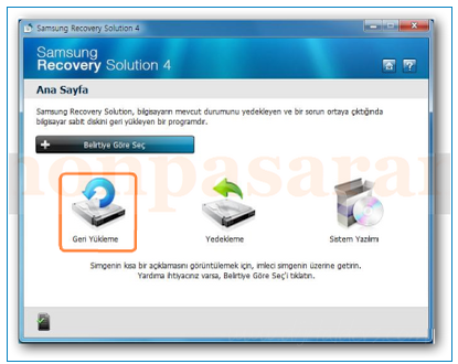 Recovery (Sistemi Fabrika Ayarlarına Almak)